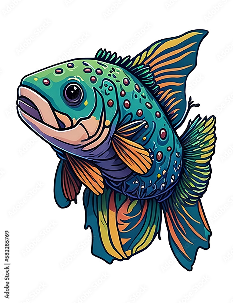 Fish sticker Fish sticker