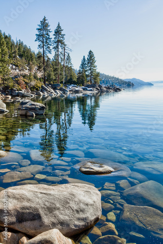 Lake Tahoe forest and stones