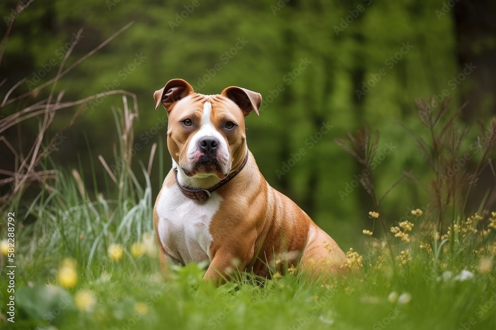United States staffordshire terrier. Generative AI United States staffordshire terrier. Generative AI