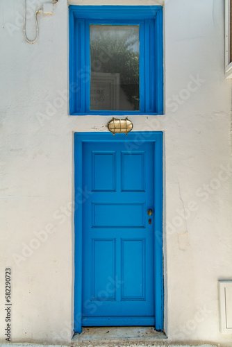 Old house blue door