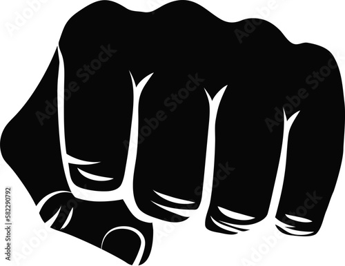clenched fist silhouette