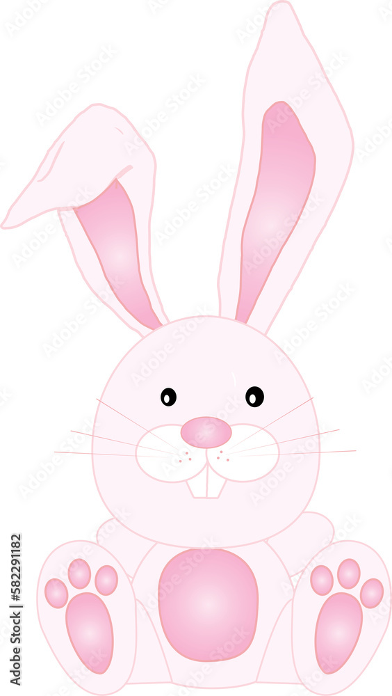 pink cartoon rabbit illustration pink cartoon rabbit illustration