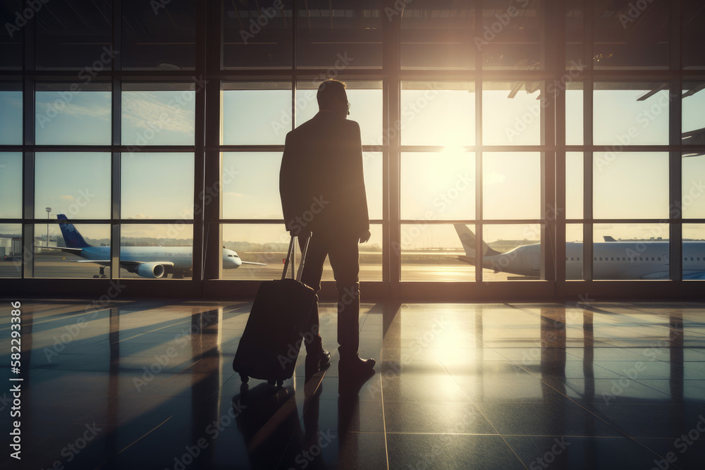 Businessman at the airport created with AI
Businessman at the airport created with AI