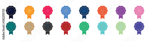 Premium quality seal or label flat vector icon