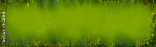 Green and abstract background with watercolor grass texture, featuring olive color scheme, perfect for natural or eco themed designs. Vector