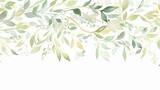 Green Leaf Watercolor Wallpaper DIY - AI Generative