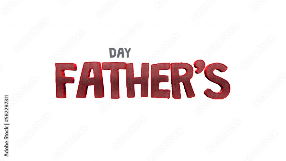 Cartoon red Fathers Day text on white gradient, motion abstract holidays, promo and advertising style background Cartoon red Fathers Day text on white gradient, motion abstract holidays, promo and advertising style background