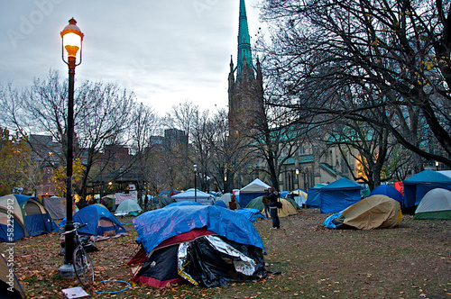 Occupy Toronto was a protest and demonstration with tents in St. James Park. photo