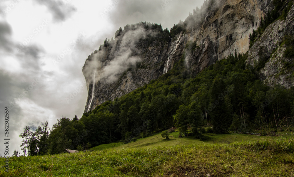 Lauterbrunnen is situated in one of the most impressive trough valleys in the Alps.