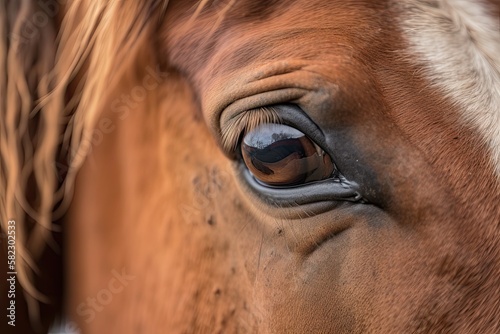 close up of a horse. Generative AI