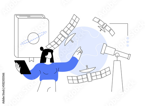 Earth observation abstract concept vector illustration.