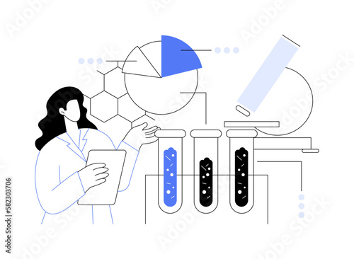 Soil chemistry abstract concept vector illustration.