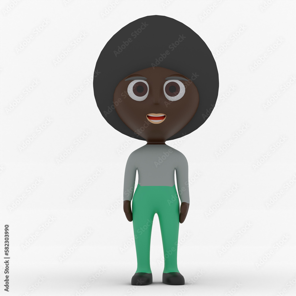 3d cute character made in 3d