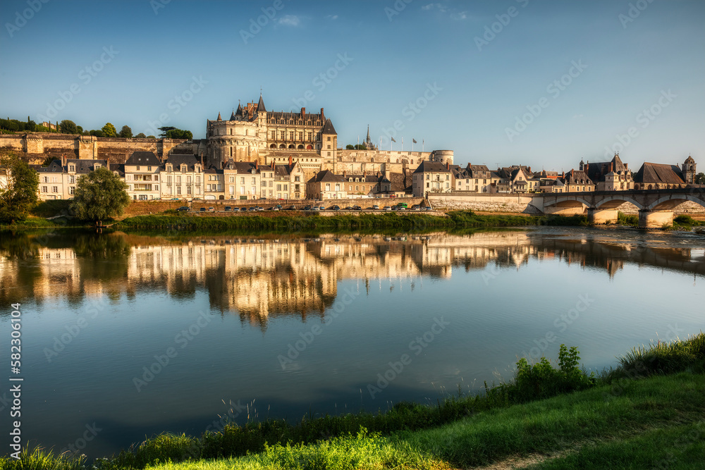 Afternoon with the City and Castle of Amboise by the River Loire, France