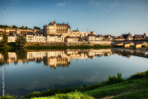 Afternoon with the City and Castle of Amboise by the River Loire, France