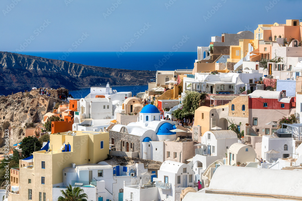 The Beautiful Village of Oia on Santorini, Greece