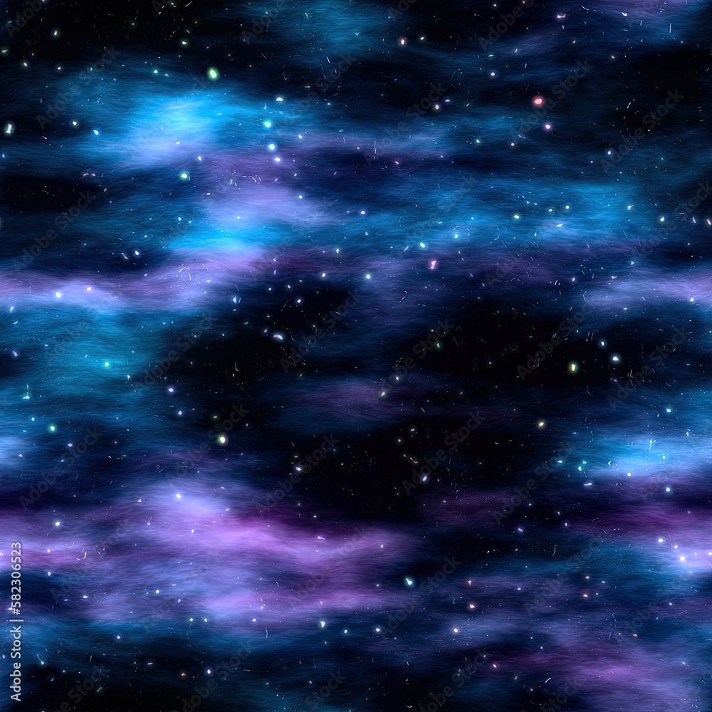 Obraz premium Seamless blue purple Starry Nebula Sky 