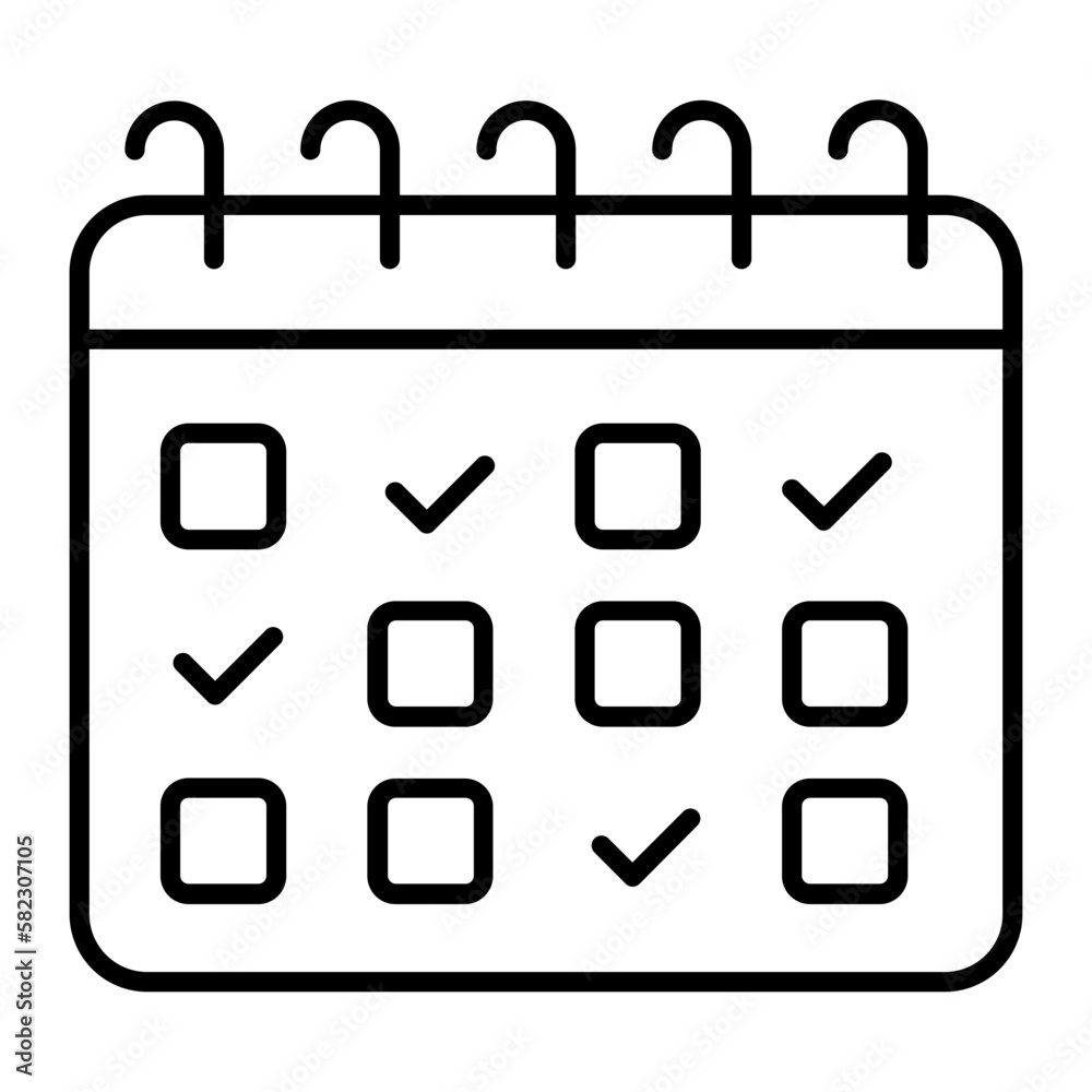 Meeting Dates Outline Icon Meeting Dates Outline Icon