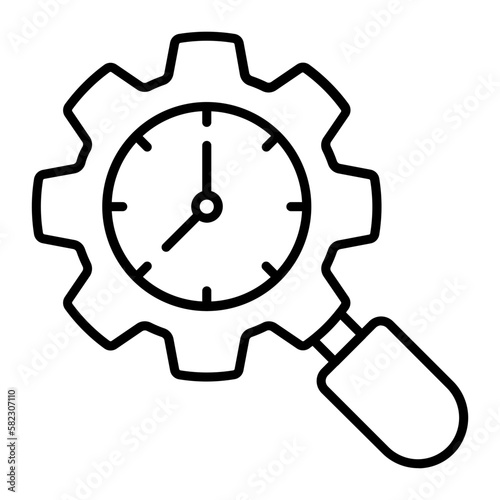 Time Management Outline Icon