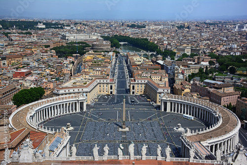 view from the top of the cathedral of St. Peter, Rome, Italy