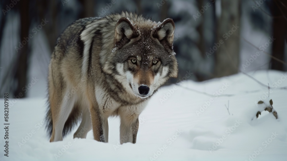 A wolf, Generative AI A wolf, Generative AI