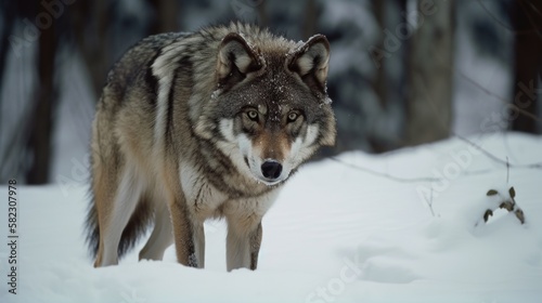 A wolf, Generative AI © d-AI-n