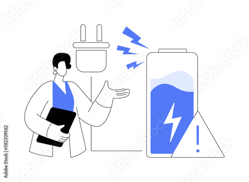Safety battery abstract concept vector illustration.