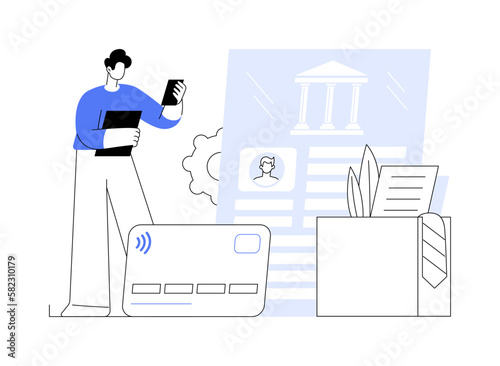 Card-on-File abstract concept vector illustration.