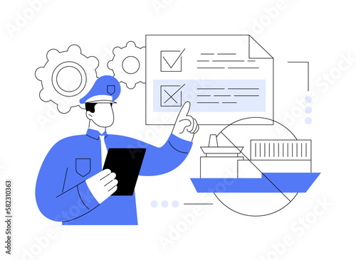 Embargo regulation abstract concept vector illustration.