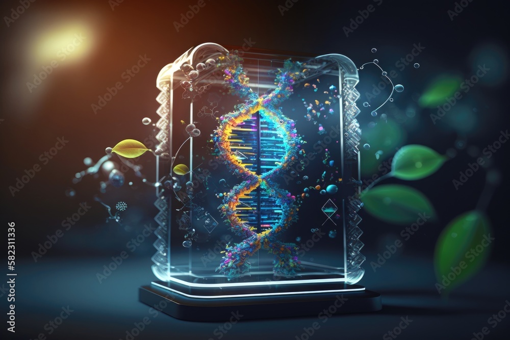 Obraz premium illustration of human DNA