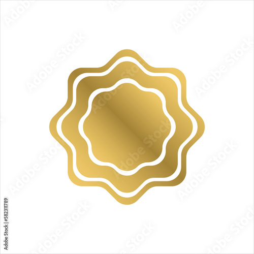 simple mandala ornament with gold fill. flat design style. suitable for background templates, name cards, invitations, banners, flyers, frames, medals, etc. design template