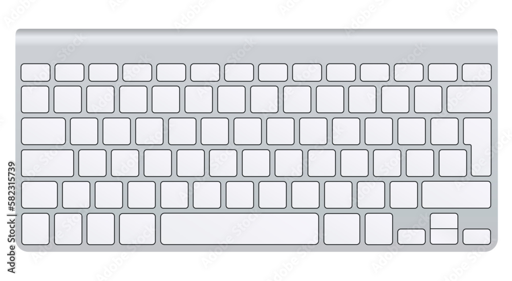 Apple keyboard, realistic illustration Apple keyboard, realistic illustration