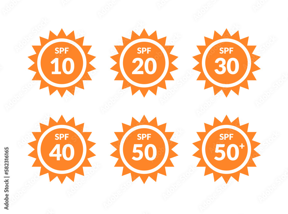 Sun uva protect spf 10 20 30 50 anti solar shield icon. Ultraviolet cream sunblock symbol summer label. Sun uva protect spf 10 20 30 50 anti solar shield icon. Ultraviolet cream sunblock symbol summer label.