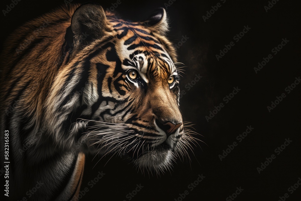 A beautiful tiger in its natural environment Generative AI A beautiful tiger in its natural environment Generative AI