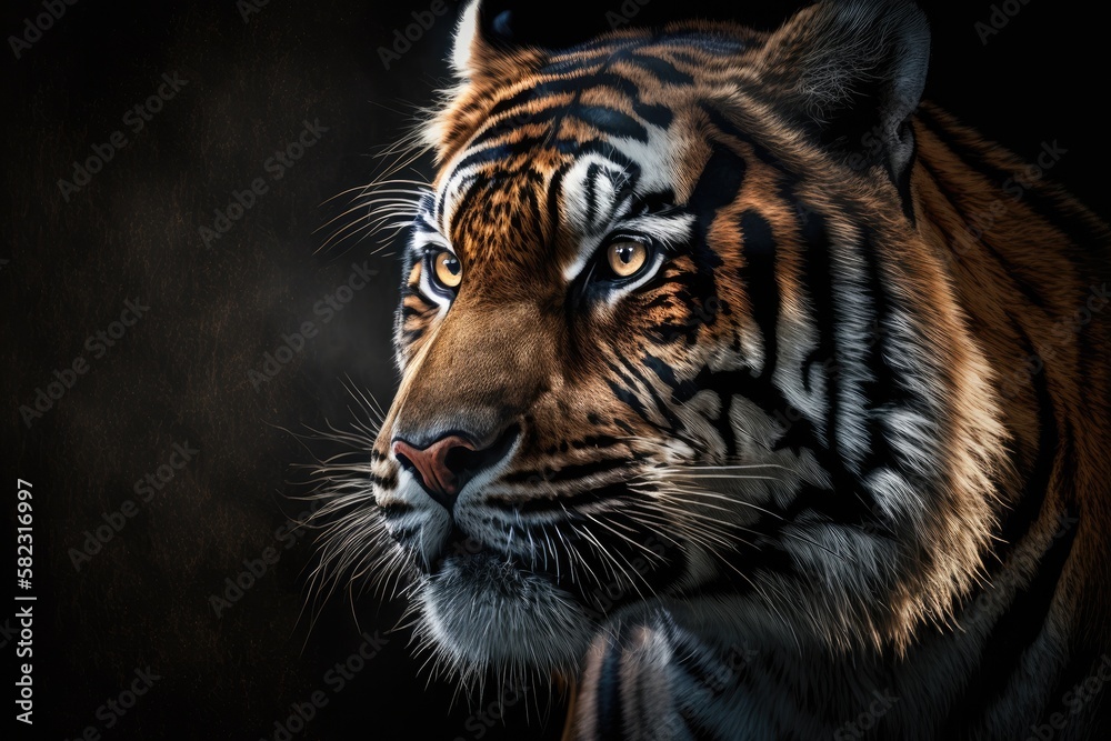 A beautiful tiger in its natural environment Generative AI A beautiful tiger in its natural environment Generative AI