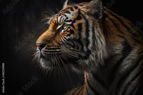 A beautiful tiger in its natural environment Generative AI © ChaoticMind