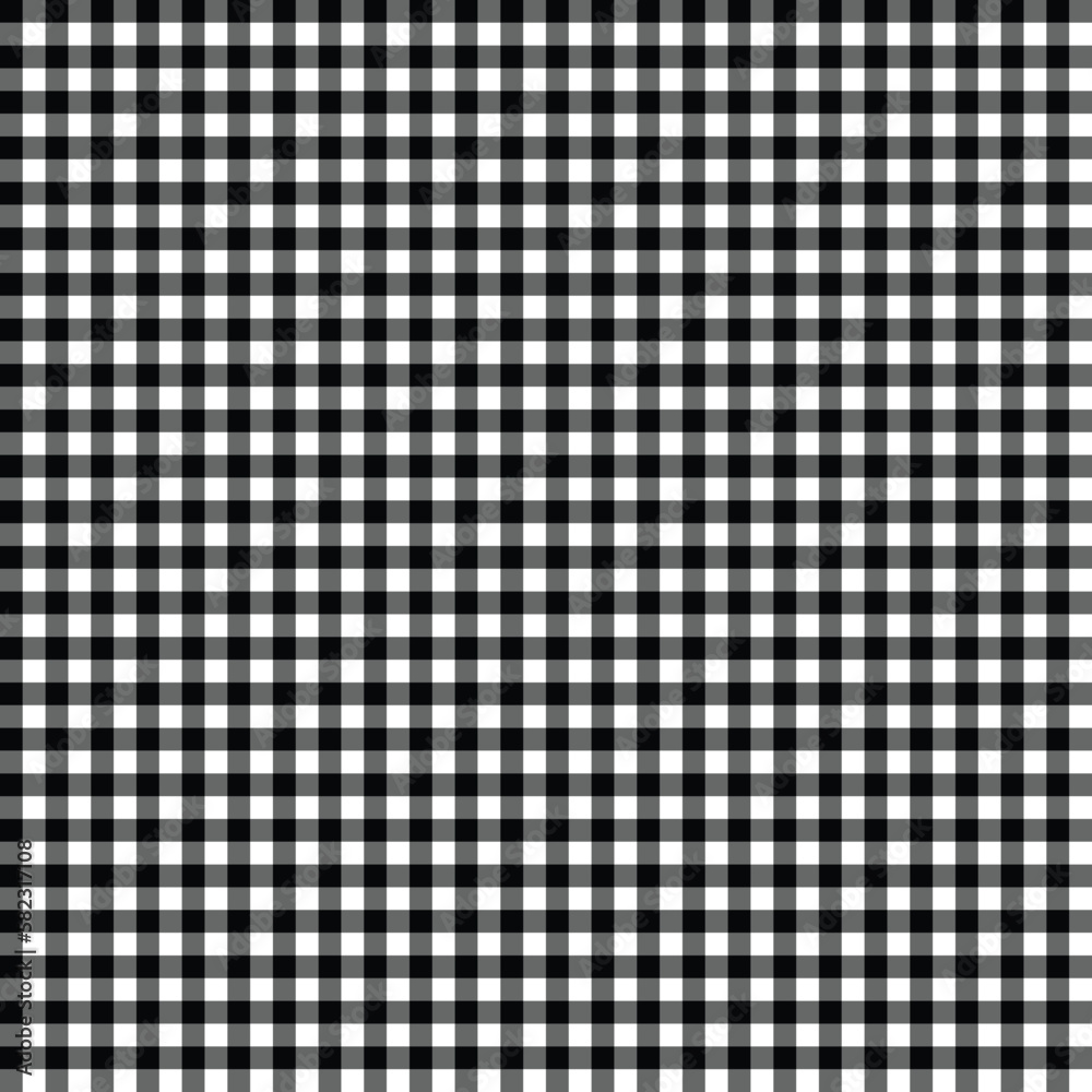 Retro Gingham Plaid Seamless Pattern - Cute gingham plaid repeating pattern design