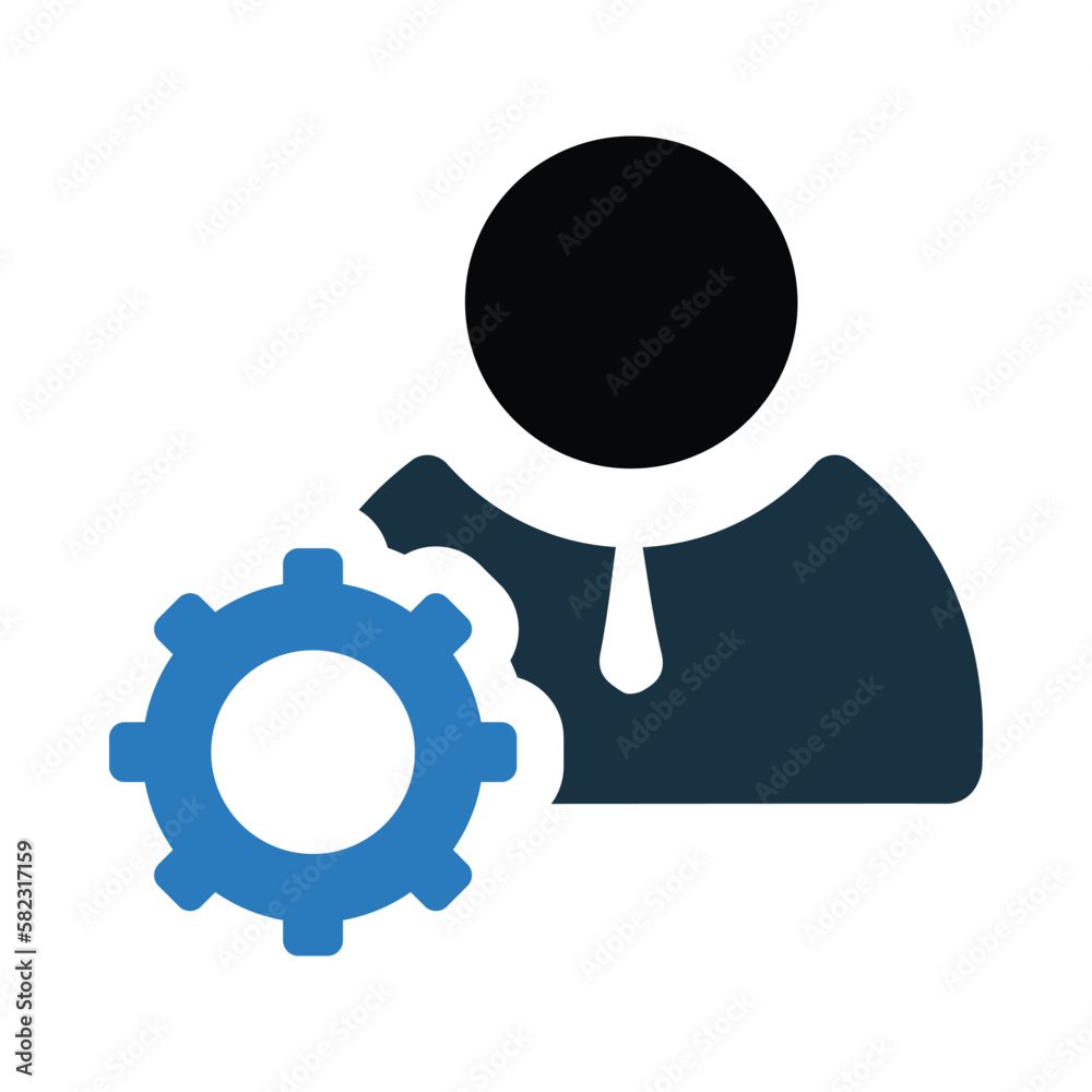 gear, wheel, man, administration icon gear, wheel, man, administration icon