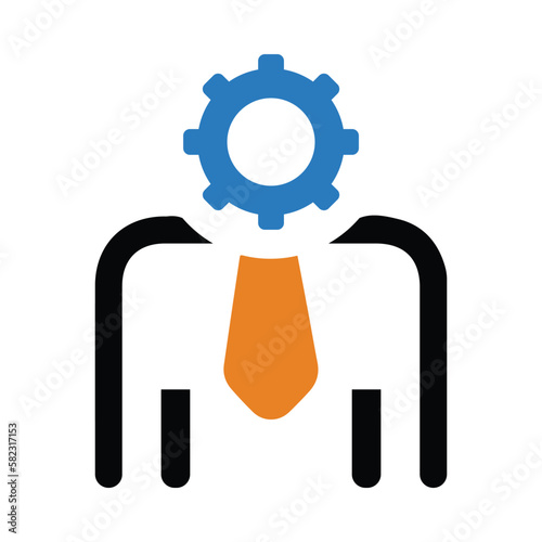 gear, wheel, man, administration icon