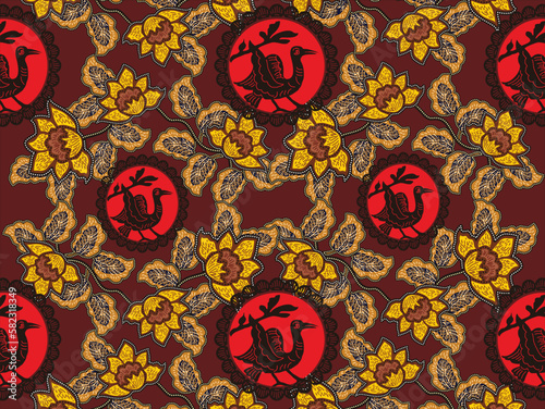 Batik Indonesian: is a technique of wax-resist dyeing applied to whole cloth, or cloth made using this technique originated from Indonesia.
