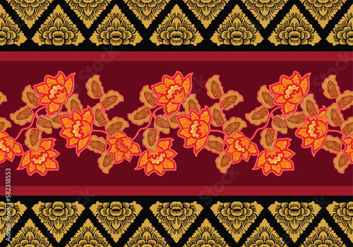 Batik Indonesian: is a technique of wax-resist dyeing applied to whole cloth, or cloth made using this technique originated from Indonesia.