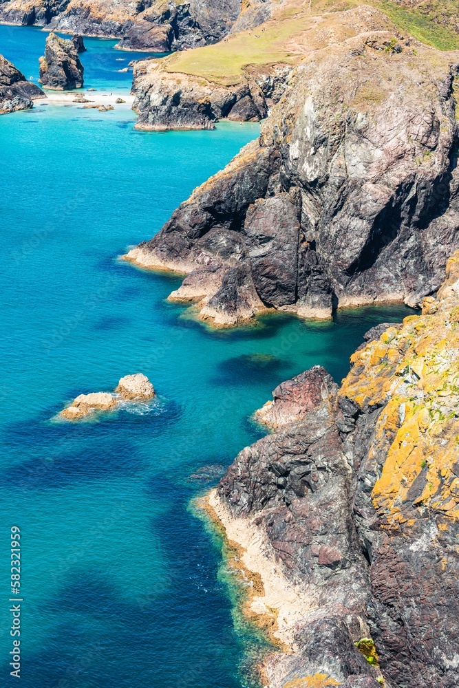 Kynance Cove and Asparagus Island, Cornwall, England	