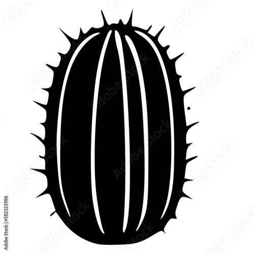 black and white of cactus icon