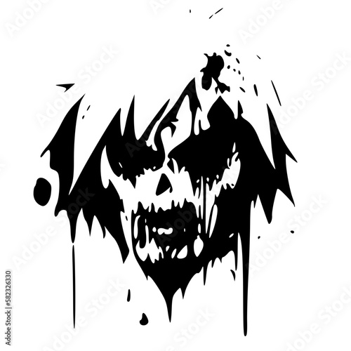 black and white of ghost icon