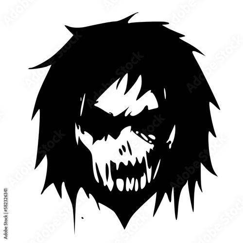 black and white of ghost icon