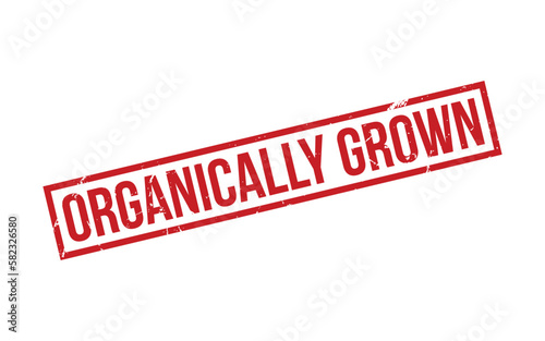Organically Grown Rubber Stamp Seal Vector