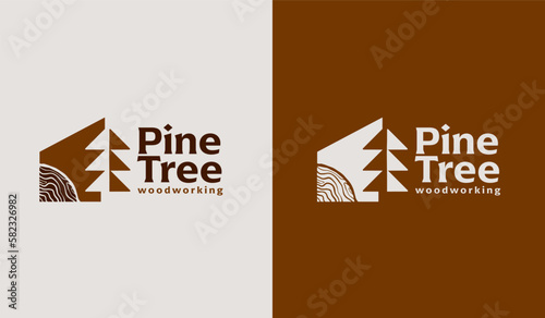 Woodwork Capenter Industry Woodwork Handyman Wood House Builder Logo Design. Universal creative premium symbol. Vector sign icon logo template. Vector illustration