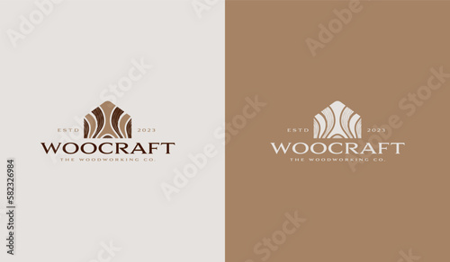 Woodwork Capenter Industry Woodwork Handyman Wood House Builder Logo Design. Universal creative premium symbol. Vector sign icon logo template. Vector illustration