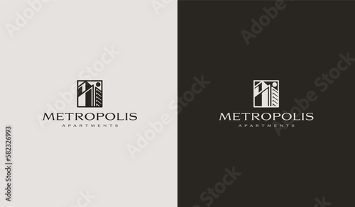 Building Residence Real Estate House Logo. Universal creative premium symbol. Vector sign icon logo template. Vector illustration