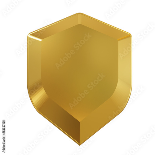 gold badge plate. 3d render
